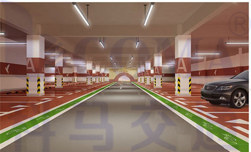 地下停车场分区规划优化设计效果图