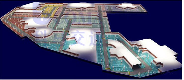 地下停车场分区规划优化设计鸟瞰图